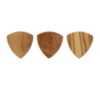Toddmomy 3PCS Wooden Guitar Picks Large Triangle Acoustic Bass Plectrum Instrument Accessories for Acoustic and Electric Guitar Players