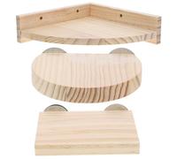 Toddmomy 3pcs Wooden Hamster Platform and Parrot Stand, Household Springboard for Little Pets, Exercise Balance and Keep Parrots Busy Delicate Jumping Board