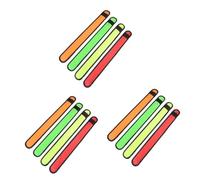 Toddmomy 3sets LED Luminous Slap Bracelets High Visibility Safety Wristbands for Night Running Walking and Outdoor Activities Red Green Orange Yellow 4pcs*3