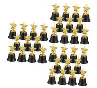 Toddmomy 3sets Plastic Trophy Lightweight Five Point Star Design Award for Classroom Ceremonies Sports Parties Bulk Miniature Prizes 20pcs*3