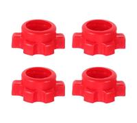 Toddmomy 4 Pcs Dumbbell Bar Nut, Easy Install Barbell Screw Clamp, Home Gym Equipment Accessories, Red, 2.05 X 1.65 X 0.83 Inches