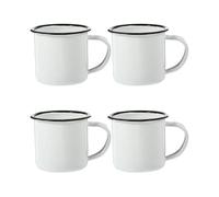 Toddmomy 4 Pcs old retro drinking glass enamel espresso cup milk coffee mugs enamel camping cup campfire coffee mug espresso cups winter coffee mug toddler iron 6cm white milk storage cup