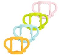 Toddmomy 4 Pcs Universal Silicone Baby Bottle Handles Grip for Feeding Bottles Easy to Remove Soft Comfortable Grip for Feeding Time