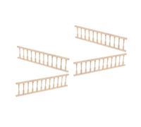 Toddmomy 4 pcs Wooden Handrail Models for Dollhouse Decoration for DIY Miniature House Realistic Design and Fine Craftsmanship