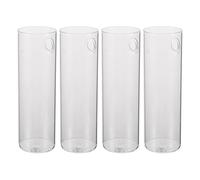 Toddmomy 4 Sets Clear Hanging Glass Planters Wall Mounted Hydroponic Cylindrical Vases for Plant Propagation Space-saving Vertical Plant Holders Modern Home Office Wall Decor