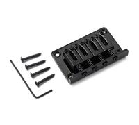 Toddmomy 4 String String Bass Bridge Black Metal with Screws and Adjustable Height for Guitar Vintage Style Replacement Bridge with Wrench Solid Tone and Sound