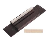 Toddmomy 4 String Ukulele Bridge with Ox Bone Saddle and Nut, Easy to Install Guitar Accessory with Classic Style and Great Working Performance, for Acoustic and Folk Instruments