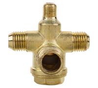 Toddmomy 4 Ways Connector Valve Tube Connector Threaded Check Valve Bronze Zinc Material Well Polished Convenient to Use Nominal Diameter Dn 13.7mm Nominal Pressure Pn 0.001mpa Suitable