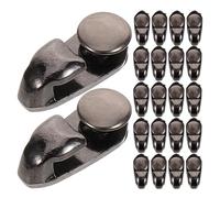 Toddmomy 40 Set Metal Boot Lace Cord Locks with Rivets for Hiking Boots, Quick Replacement Shoe Lace Buckles, Stylish Modern Metallic Look, for Travel and Shoe Repair
