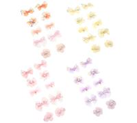 Toddmomy 40pcs Cute Bow Hair Clips for Little, Gentle Design with Mesh Material, Adapt to Changing Head Shapes, for Showers and Daily Styling