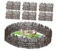 Toddmomy 40pcs Realistic Farm Corral Fence Wire Mesh Panels Toy Fencing for Animal Figures
