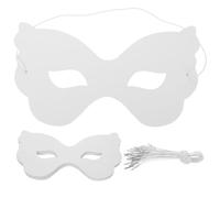 Toddmomy 40pcs White Paper Masks: DIY Blank Masquerade Mask - Paintable Half Face Cover for Costume Mardi Gras Halloween Art Projects - Art & Craft Supplies