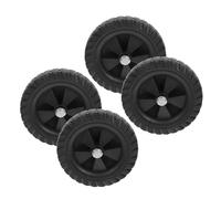 Toddmomy 4pcs 6.4 Inch Air Compressor Caster Wheels for Lawn Mower Rubber Mobility Feet with 1.2cm Diameter Hole Shockproof, Anti-slip Replacement Appliance Wheels for Quiet Industrial