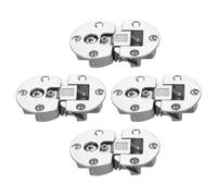 Toddmomy 4Pcs 90 Degree Concealed Cabinet Door Hinges Adjustable Metal Flush Hinges for Internal Doors and Kitchen Cupboards Silver Silent Flip Mechanism