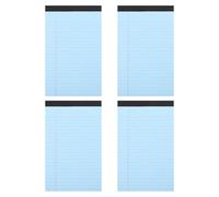 Toddmomy 4pcs A5 Lined Notepads Lightweight Paper Notebooks with Tear-off Pages, Multi-function Portable Memo Pads Suitable for Travelers and Teachers, Blue Simple Design