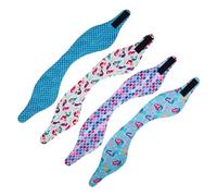 Toddmomy 4Pcs Adjustable Swim Headband Ear Covers for Shower Neoprene Elastic Ear Protector for Swimming and Bathing Lightweight Slip Sweat Resistant Headwrap Unisex