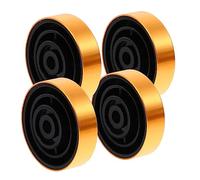 Toddmomy 4pcs Aluminium Alloy Anti-vibration Speaker Feet Pads Amplifier Pads for Audio Equipment High Damping Sound Isolation Enhance Bass Clarity and Stereo Imaging Gold