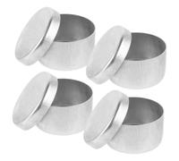 Toddmomy 4pcs Aluminum Sample Boxes for Laboratory Use Soil Storage Jars Easy to Store Sturdy Containers Suitable for Experimental Settings
