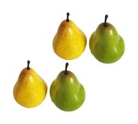 Toddmomy 4pcs Artificial Pear Decorative Pears Foam Artificial Fruit Faux Fruit Model Photography Props for Christmas Party Home Shop Decoration