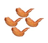 Toddmomy 4pcs Artificial Roasted Chicken Wing Decor Fake Food Model for Home Restaurant Display Lifelike Baked Wing Props for Showcase and Scene Layout