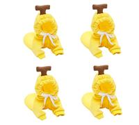 Toddmomy 4pcs Autumn Puppy Clothes Stylish Banana Hoodie for Dogs Warm Fleece Sweater for Parties and Casual Wear Comfortable and Easy to Wear for Fall and