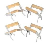 Toddmomy 4pcs Beekeeping Tools Beehive Frame Grip Bee Hive Frame Holder Hive Tool for Beekeepers Wooden Holder Light Brown Stainless Steel