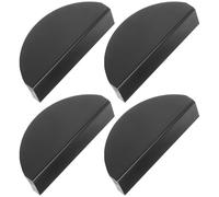 Toddmomy 4pcs Black Half Moon Drawer Pulls Semi-Circular Cabinet Handles for Kitchen Bedroom Wardrobe Furniture with 64mm Hole Spacing