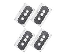 Toddmomy 4Pcs Blank Cassette Tape Vintage Style 30-Minute Recording Audio Tape DIY Craft Set for Wall Decor and Creative Holiday Greetings