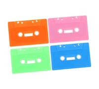Toddmomy 4pcs Blank Retro Cassette Tapes DIY Audio Shells for Recording Party Favors Wall Art Decoration Vintage Tape Shells for Unique Presents and Home Styling