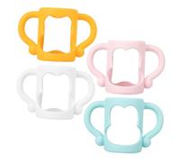 Toddmomy 4Pcs Bottle Grip Sleeve for Easy Handling Compatible with Nursing and Bottles for Developing Independent Drinking Skills