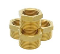Toddmomy 4pcs Brass Reducer Bushing Pipe Thread Adapter for Threaded Pipes and Garden Hose Connections, Copper Material with Pressure Resistance and Wide Compatibility for Bathroom Upgrades