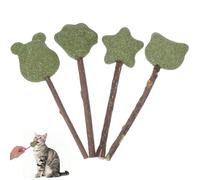 Toddmomy 4PCS Cat Catnip Lollipop Set Snack for Digestion Polygonum Flavored Treats Bear Head Shapes Healthy Candy for Kittens and