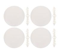 Toddmomy 4pcs Ceiling Cover Plate: Paintable Blank Round Cover for 3-1/2 & 5" Junction Boxes, Plastic Hole Plates for Light & Fan Fixtures, Ugly Holes