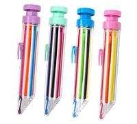 Toddmomy 4Pcs Color Rotating Pressing Crayons for Portable Ergonomic Multi Coloured Wax Crayons with Unique Design Suitable for Home Accessories and Creative Drawing