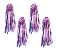 Toddmomy 4pcs Colorful Bike Handlebar Streamers for Easy Attachment Tassel Ribbons Fit for Bicycle Scooter Tricycle Accessories Festive Decoration for Boys