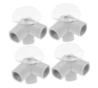 Toddmomy 4pcs Corner Elbow Fittings with Suction Cup for Indoor Playpen Safety Fence Easy Tool Assembly Pipe Junction Connectors for DIY Garden Shelf and Greenhouse