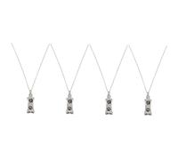 Toddmomy 4pcs Dog Urn Necklace for Ashes Stainless Steel Memorial Keepsake Pendant Dog Paw Print Cremation Jewelry Lightweight Resistant for Cherishing Memories