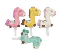 Toddmomy 4pcs Dust Plug Phone Jack Protectors Headphone Port Covers for Smartphones Laptops Fit with Cute Animal Design in Green White Pink Yellow