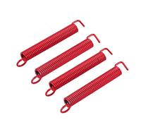 Toddmomy 4pcs Electric Guitar Tremolo Springs for Style Electric Guitar Bridge System, Steel Material with Non-corrosive Coating and Great Endurance, Glossy Red Finish for Smooth Texture
