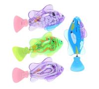 Toddmomy 4pcs Electric Toy Led Lights Interactive Swimming Toys for Kittens Adorable Deep Sea Fluorescent Spotty and Striped for Indoor Play and Chewing Fun