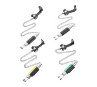 Toddmomy 4pcs Fishing Bite Alarm with Silent No-light Swingers and Chain Tensioners Weather-resistant Fishing Alert Accessories for Rods for Anglers