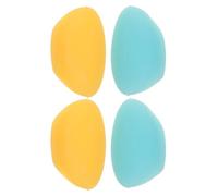Toddmomy 4PCS Flute Thumb Rest Silicone Hand Support Pads Flute Accessories with Cushion for Wind Instrument Protection in Sky Blue and Yellow