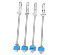 Toddmomy 4pcs Galvanized Wedge Anchors for Central Air Conditioner Ceiling Mounting Vibration Dampening Suspension Rods with Smooth Threads Reinforced Noise Reduction Hanger