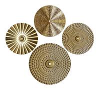 Toddmomy 4pcs Guest Bedroom Decor Art Outdoor Metal Hanging Decoration Circular Wall Decoration Modern Wall Sculptures Circle Large Hanging Ornament Australia 3d Round Plate Iron