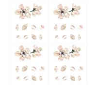 Toddmomy 4pcs Guitar Decorative Stickers Pick Guard Blossom Branch Shell Fingerboard Sticker for Acoustic Electric Guitar Body Decals