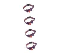 Toddmomy 4pcs Halloween Decorative Pet Collar Removable Bowknot for Cats and Dogs Festive Design Pumpkin Safe and Stylish for Halloween Parties