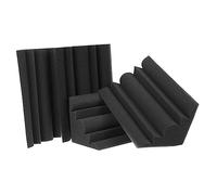 Toddmomy 4pcs High Density Black Wedge Shape Sound Absorbing Panels for Corner Bass Trap Proofing Acoustic Insulation for Home Studio Gym Office Easy Installation Sound Insulation Supplies