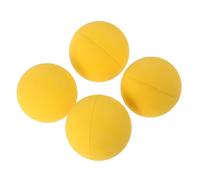 Toddmomy 4pcs High Elasticity Yellow Rubber Balls for Sports Training Highly Visible Bouncing Balls with Hollow Design for Optimal Rebound Performance and Easy Portability