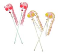 Toddmomy 4pcs Interactive Cat Teaser Fuzzy Engaging Indoor Pet Toys for Cats Designed to Improve Bonding and Reduce Biting Behavior Fun Plaything for Kittens