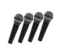 Toddmomy 4pcs Interactive Plastic Microphone Toy Set for Kids Children’s Pretend Play Karaoke Props Mini Black Microphones for Stage Performance and Interview Role Play